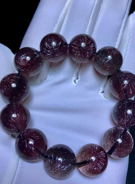 魅晶魅晶天然水晶晶体通透超七烟花单圈手链