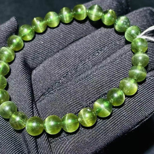 魅晶天然水晶晶体通透猫眼磷灰石单圈手链