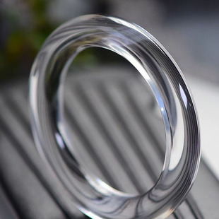 魅晶天然水晶晶体通透白水晶手镯胖圆条