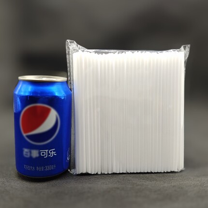 1000支一次性乳白色细吸管15cm果汁椰汁饮料牛奶豆浆吸管尖头吸管