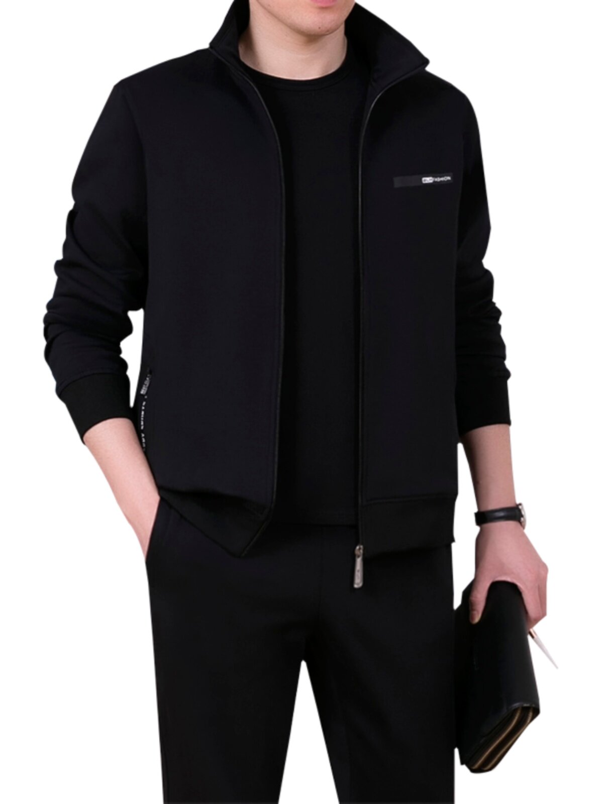 SPRING AND AUTUMN LONG-SLEEVED STAND-UP COLLAR CASUAL JACKET SPORTS SUIT MENS MIDDLE-AGED AND ELDERLY DAD SPORTSWEAR SPORTSWEAR SPORTSWEAR