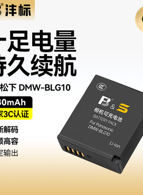 沣标DMW-BLG10电池适用松下LX100m2 G100D GX9 GX85 GX7 GF6 GF5 G100 ZS80 ZS110 ZS220相机充电器FX100配件