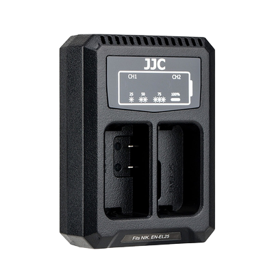 JJC适用于尼康EN-EL25电池充电器USB双槽快充Z50II Z50二代 Z502 Z30 ZFC Z50 Z fc相机座充 微单配件