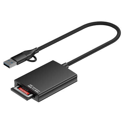 JJC USB3.2高速gen2读卡器cfb卡cfa卡CFexpress内存储卡XQD多功能type-c适用于索尼a7m4/a7r5相机RAW摄像视频