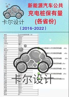 2016-2022年新能源汽车各省份公共充电桩保有量汽车数据Excel格式