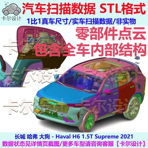 长城 哈弗大狗 Haval H6 2021款 整车零部件点云数据模型车身底盘