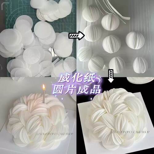 仙女蛋糕装饰高级氛围感蝴蝶兰糯米纸威化纸女神生日装扮烘焙插件