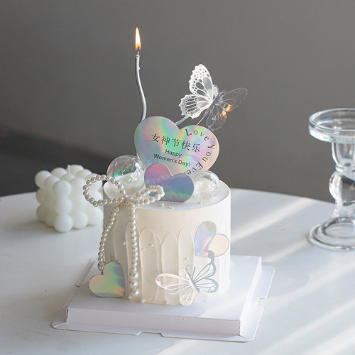 三八女王节蛋糕装饰38女神节插牌