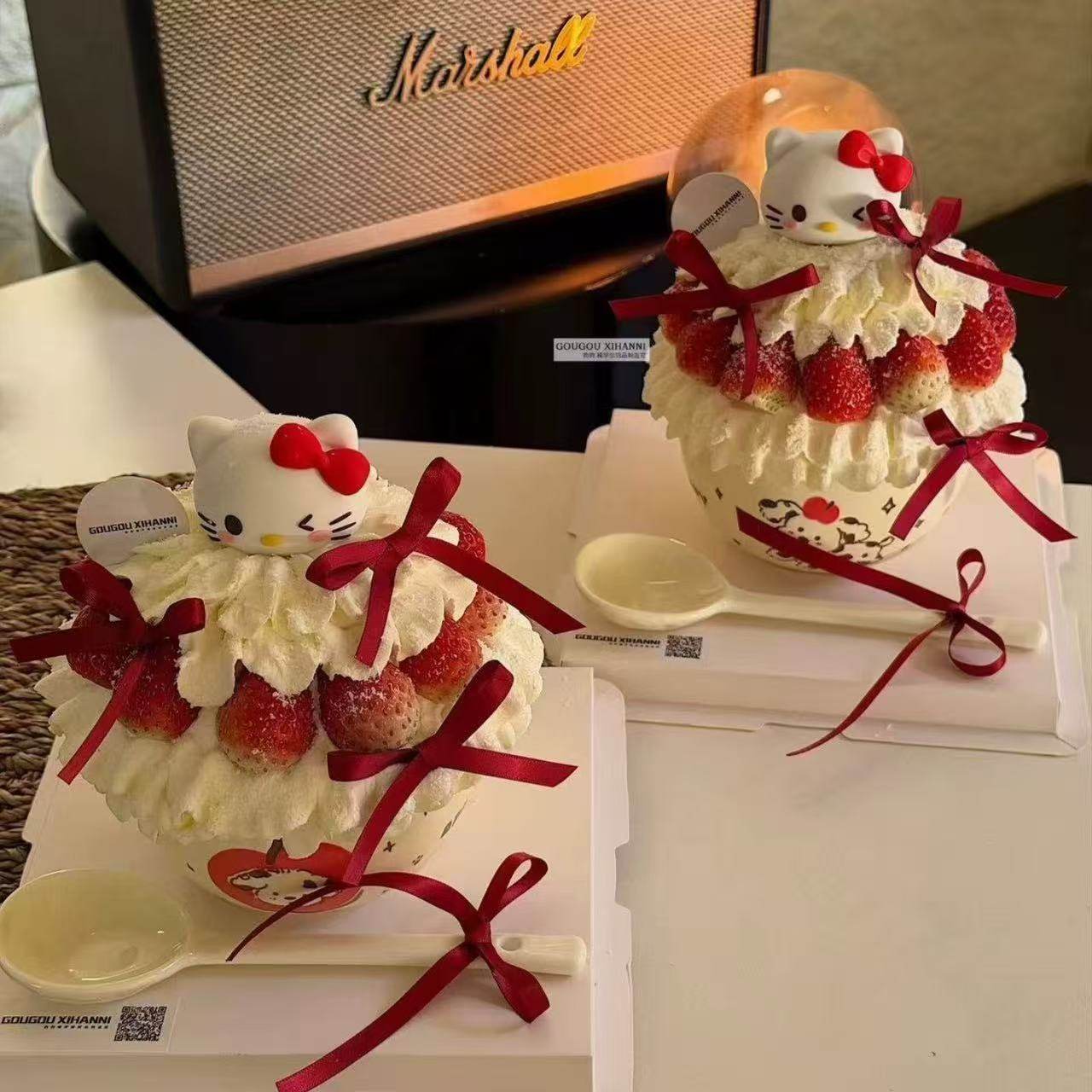 闫狗狗同款圣诞节草莓碗蛋糕装饰新年跨年可爱KT猫甜品碗陶瓷碗,节庆用品/礼品,节日装扮用品,淘宝优惠券,粉丝福利购,淘宝优惠卷