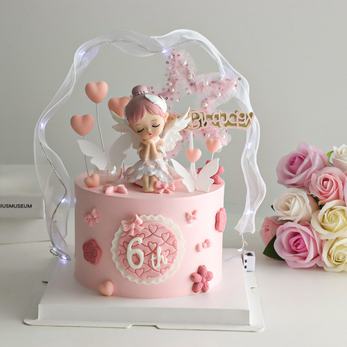 贝拉公主蛋糕装饰女孩生日插件