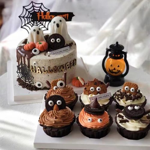 万圣节搞怪蛋糕装饰摆件