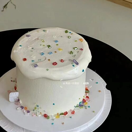 网红珍珠钻石糖简约蛋糕装饰摆件彩色砂糖烘焙生日甜品糖珠装扮 - 封面