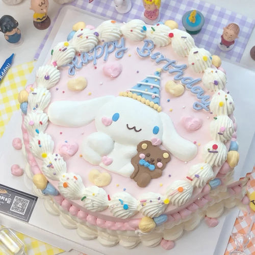 软陶狗狗烘焙蛋糕装饰摆件