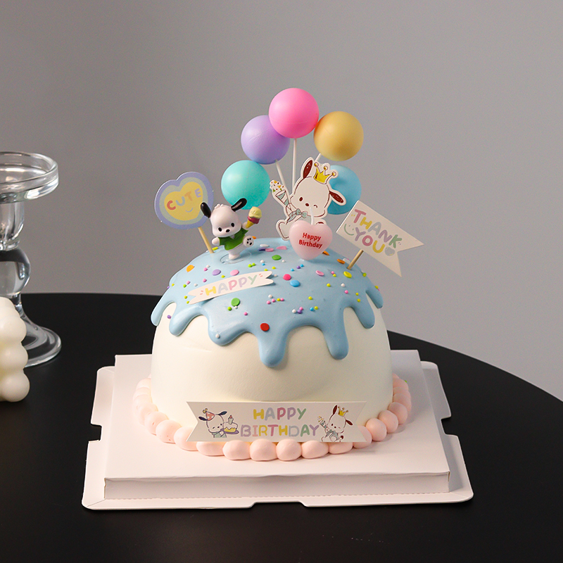 ins风帕恰狗卡通蛋糕装饰摆件