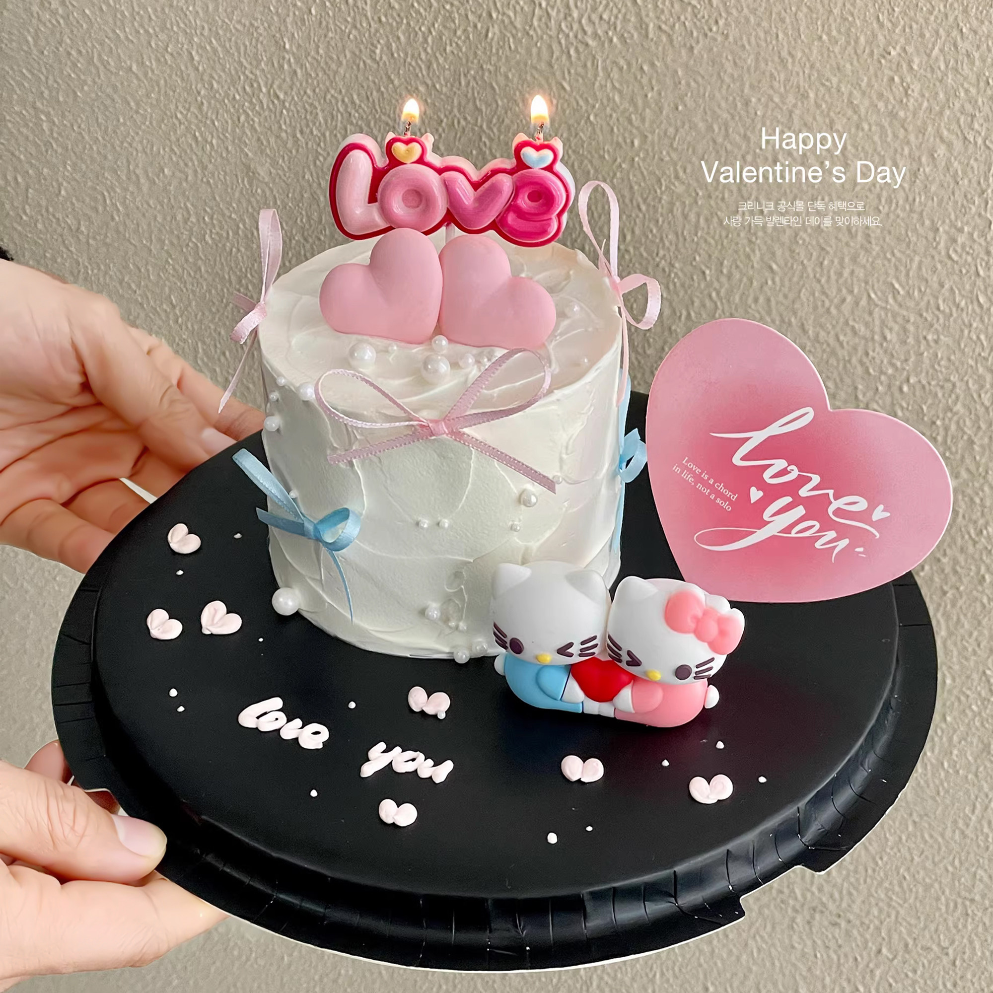 2.14情人节网红蛋糕装饰情侣抱抱kt猫摆件爱心love卡片蜡烛插件,节庆用品/礼品,节日装扮用品,淘宝优惠券,粉丝福利购,淘宝优惠卷