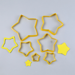 五角星饼干模具三角边塑料糖皮切模星星曲奇翻糖压模蛋糕烘焙工具