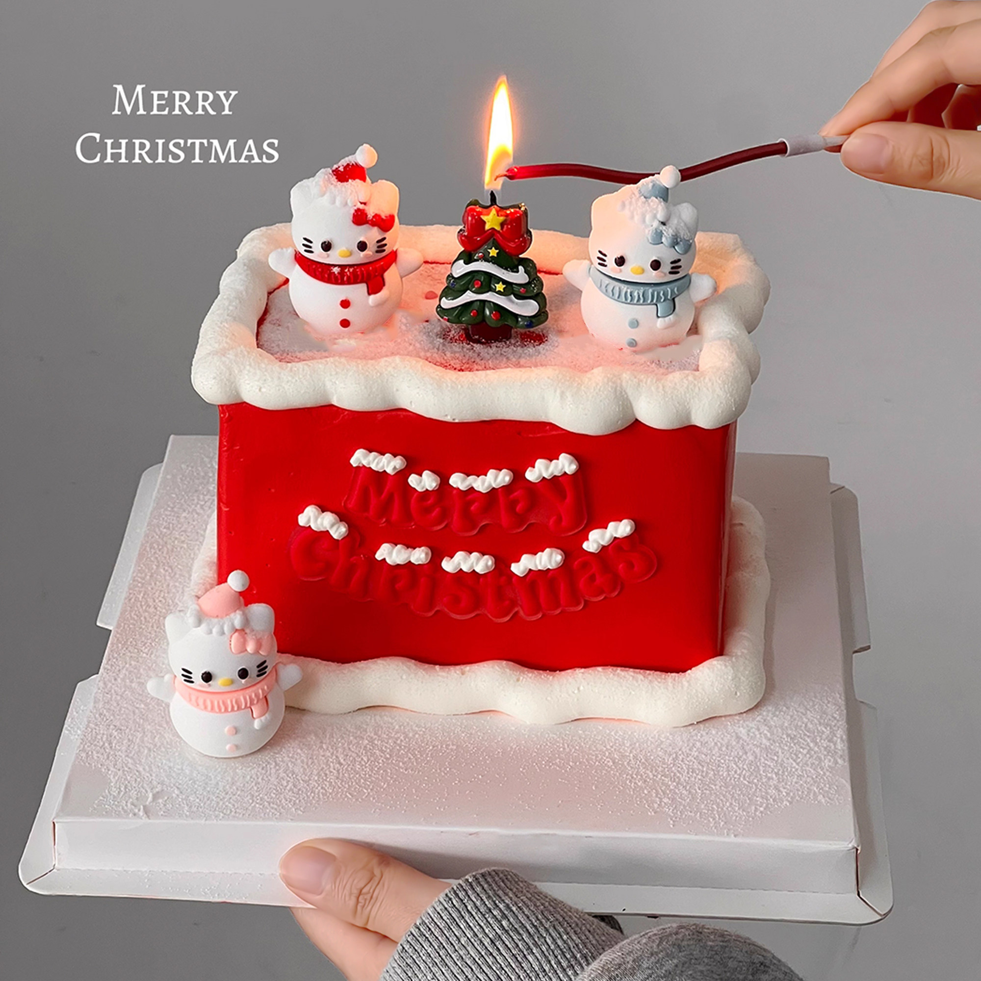 2025圣诞节猫咪蛋糕装饰摆件蝴蝶结kt猫圣诞树蜡烛插件配件,节庆用品/礼品,节日装扮用品,淘宝优惠券,粉丝福利购,淘宝优惠卷