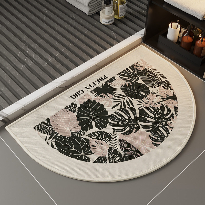 半圆浴室吸水地垫卫生间门口防滑垫子进门地毯洗手间速干门垫,居家布艺,家用脚垫,淘宝优惠券,粉丝福利购,淘宝优惠卷