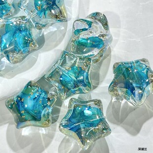 鼎奕贝母五角星星系列异形通孔五角星DIY手机链配饰配件