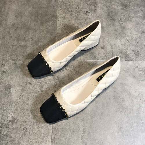 小香风新款单鞋粗跟仙女风女鞋