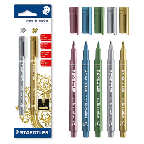 彩色记号笔施德楼金属色