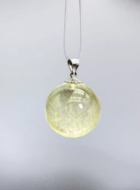 维纳斯金发天然水晶吊坠项链