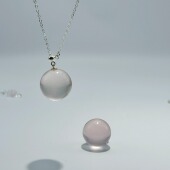 星沙粉水晶项链HOT精品疯抢镇店之宝新品 优雅百搭爆款 简约时尚 实