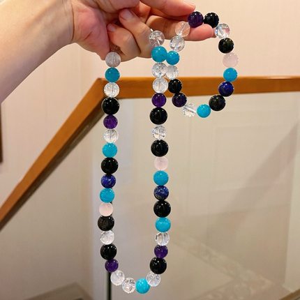 女神同款12-14mm天然紫水晶手链项链女款招财小众百搭礼物