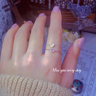 好运来 泰国特色手工艺品 阿赞迪 持心戒指 银 大小可调节