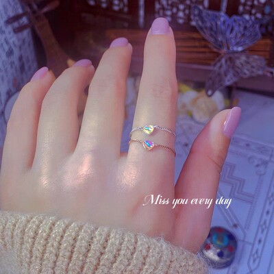 好运来 泰国特色手工艺品 阿赞迪 持心戒指 银 大小可调节