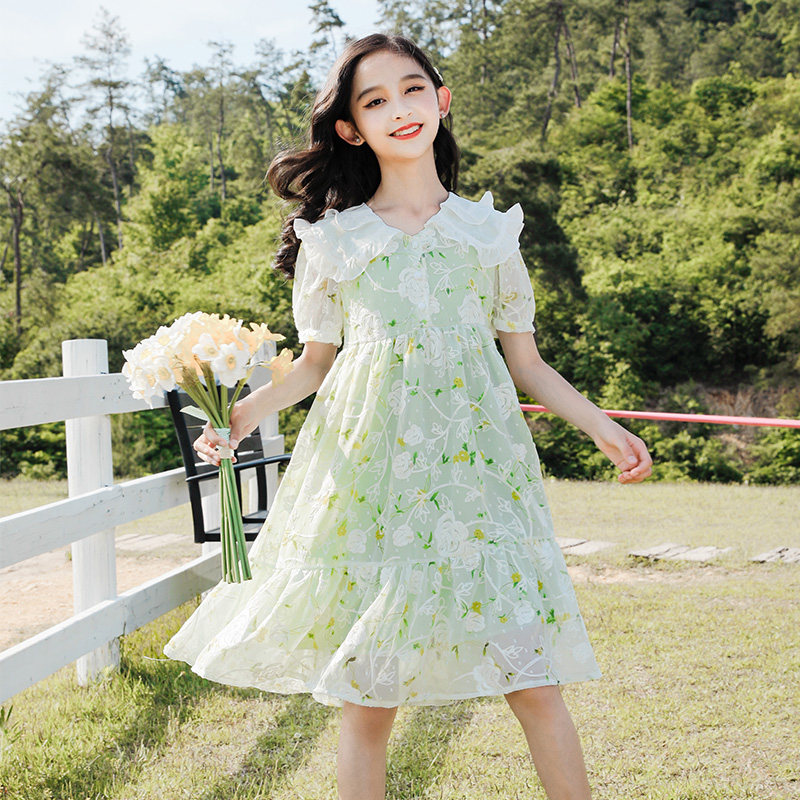 女童碎花连衣裙夏季2024新款连衣裙
