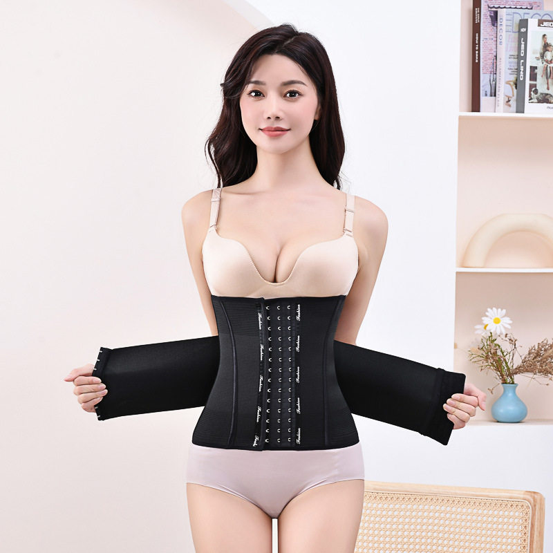 亚马逊供货紧身衣收腹带网孔透气waist trainning 收腰束缚带