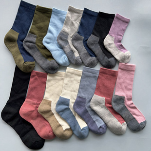 4双装瑕疵款美利奴羊毛袜女舒适毛巾底户外登山徒步运动男女童袜