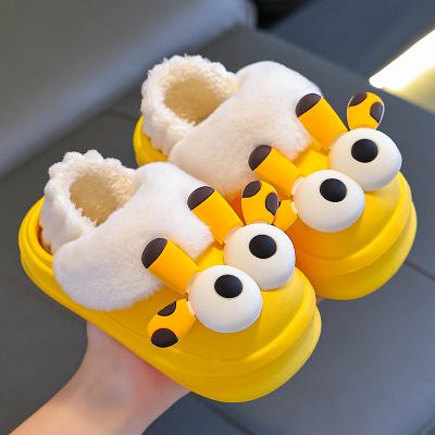儿童棉拖鞋冬季男童包跟亲子家居室内防滑防水宝宝可拆卸男孩棉鞋
