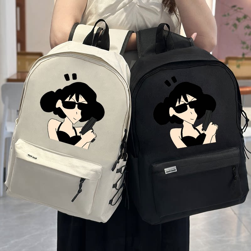 可爱背包男女卡通蜡笔小新2024新款双肩日系百搭少女心初中生书包