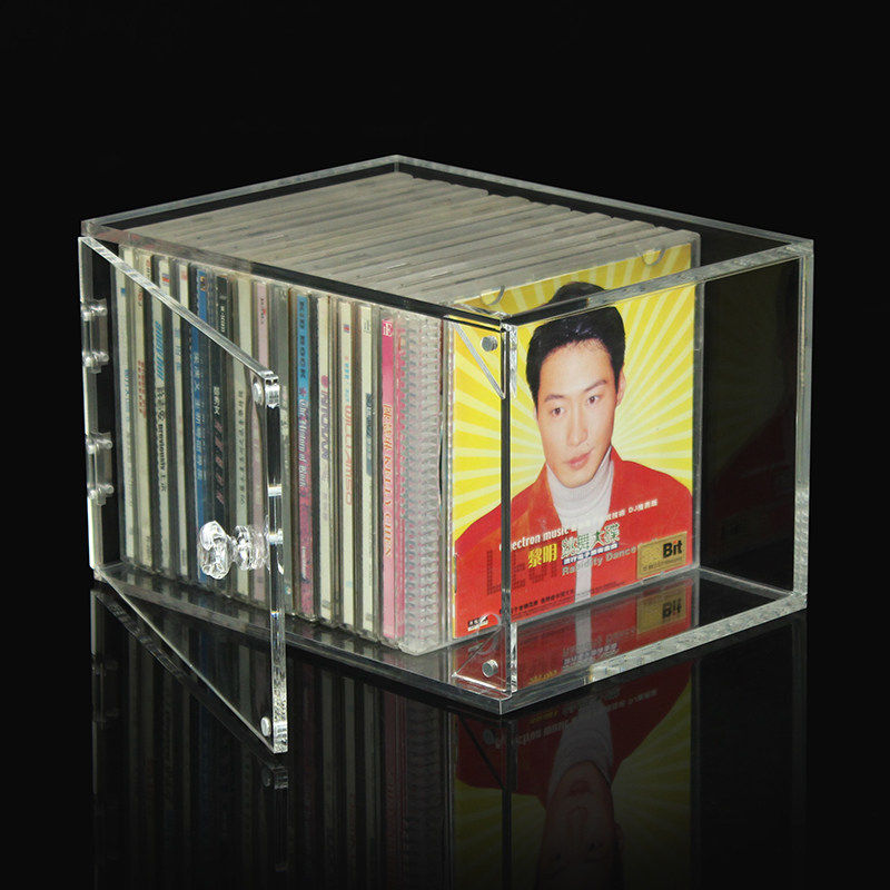 CD收纳盒透明防尘唱片专辑光盘收藏展示架PS4游戏碟片卡带收纳盒