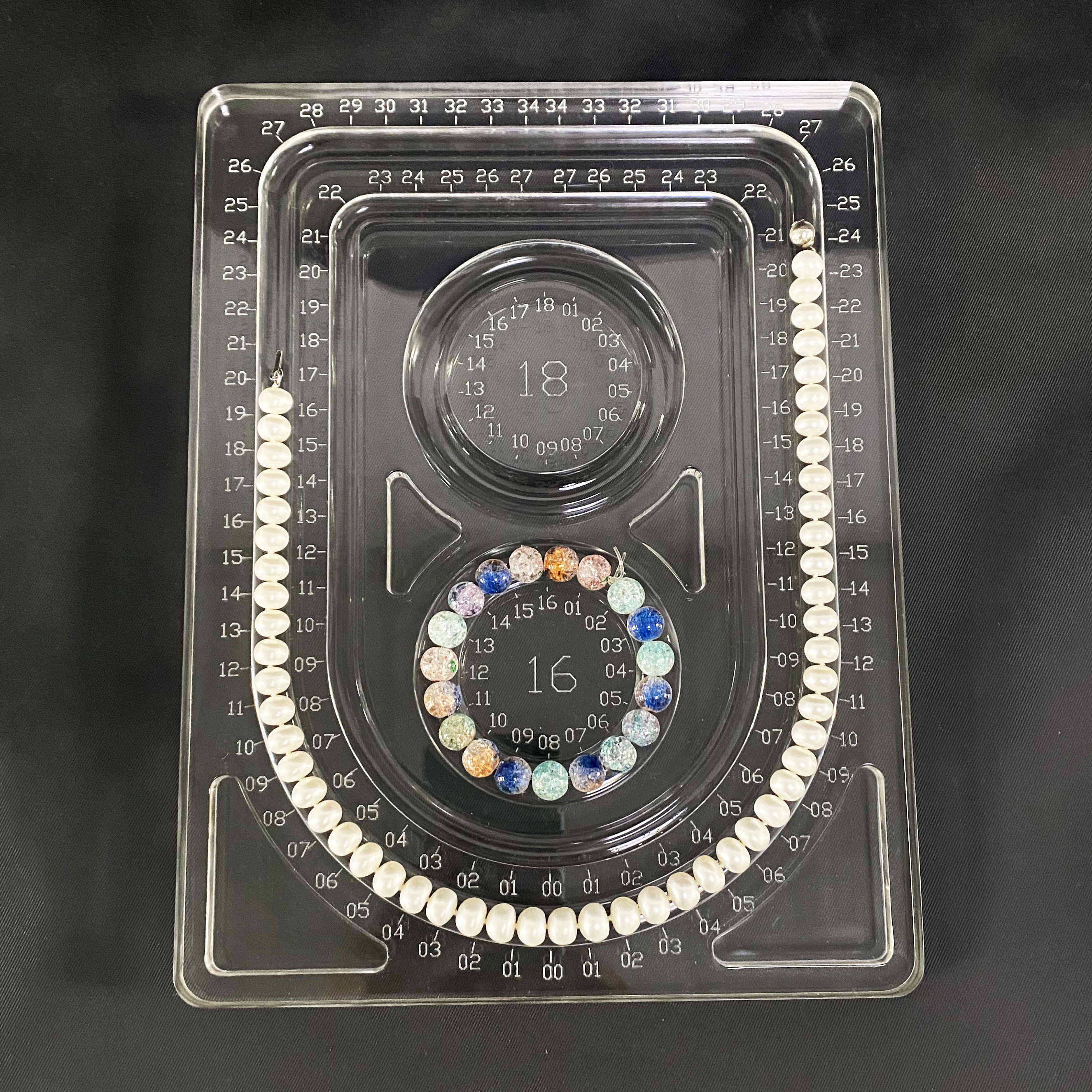透明亚克力手串手镯手链珠盘珠宝饰品陈列收纳摆件展示架拍照定制