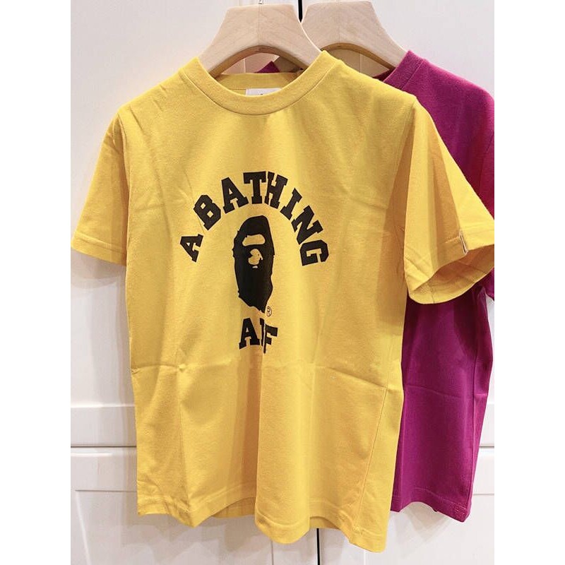 日系潮牌bape kids休闲上衣猿人头童装男女童纯棉短袖T恤中大童