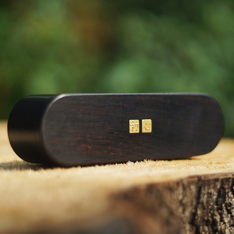 印迹推荐|初心紫光檀便携式印章盒西冷刻字定制送印泥成人生日礼