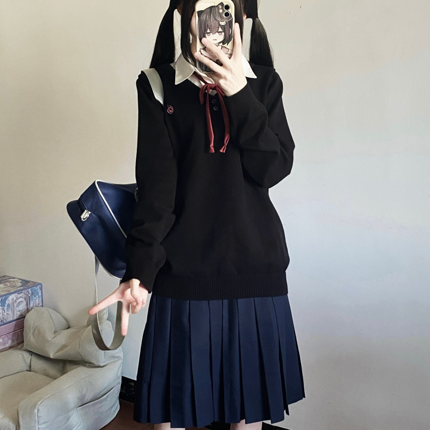 本治高等原创jk制服轮褶裙