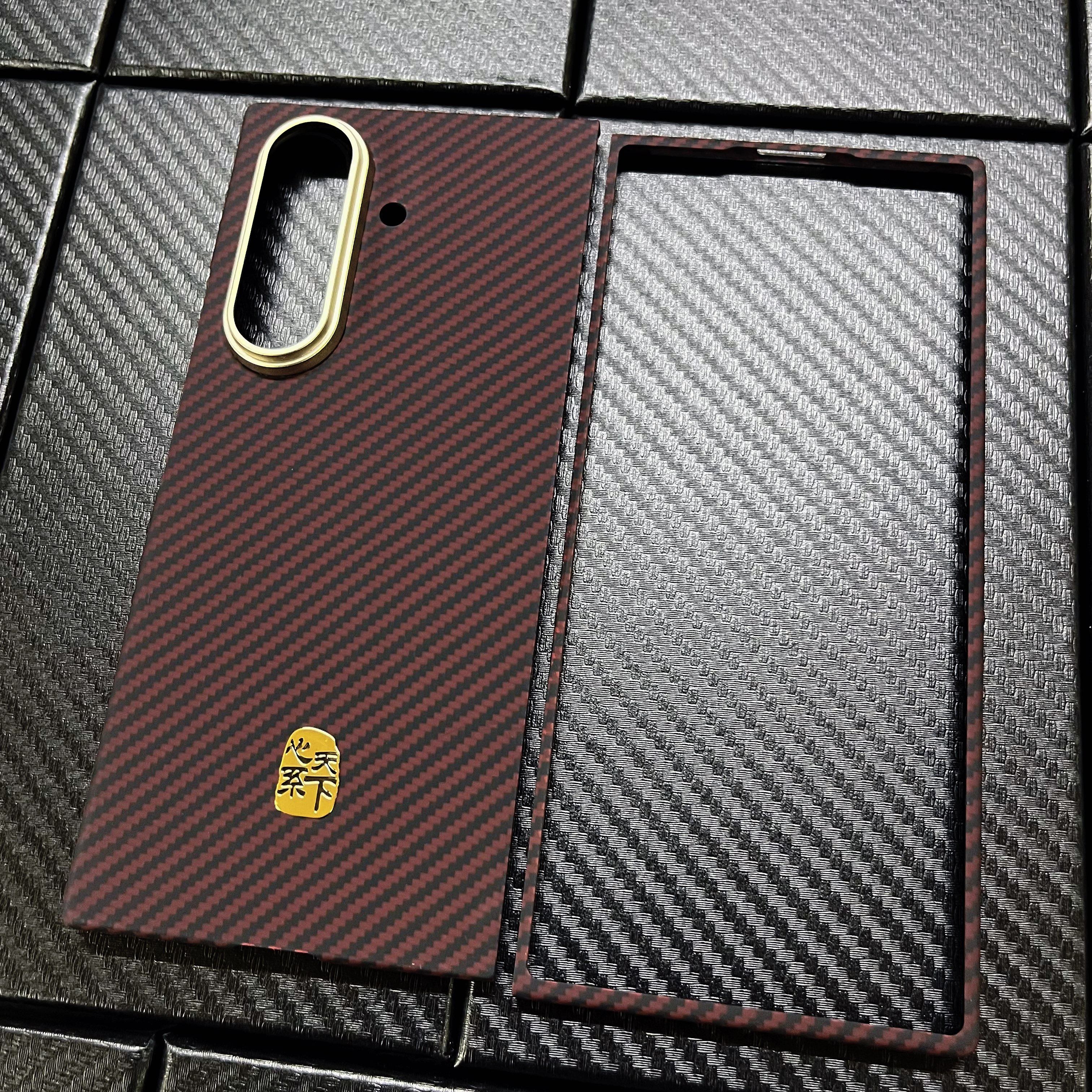 适用于三星ZFold7真碳纤维W25手机壳凯夫拉超薄防摔单前壳简约高档心系天下前后壳w26