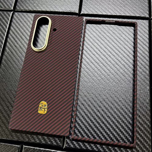 适用于三星ZFold7真碳纤维W25手机壳凯夫拉超薄防摔单前壳简约高档心系天下前后壳w26
