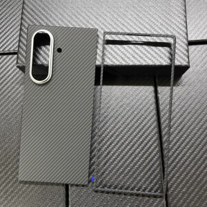 适用于三星ZFold7真碳纤维Fold6手机壳凯夫拉超薄防摔单前壳简约高档心系天下前后壳w26 w25