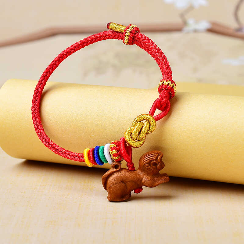 手链本命年鼠蛇猴桃木民族风