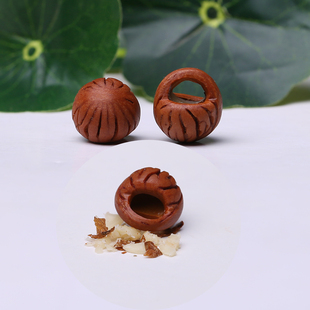 DIY配件桃蓝雕刻宝宝儿童小孩手工红绳编织手链配件9.9元包邮3颗