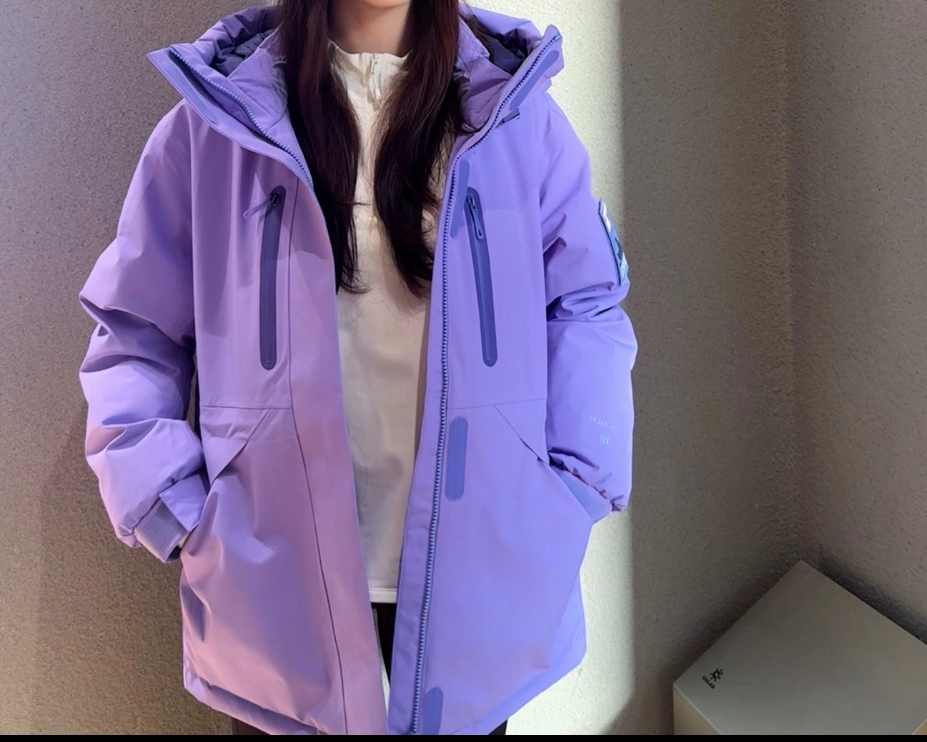 秋冬新款女款连帽羽绒服冲锋衣外套防风防水户外登山服高品质精品