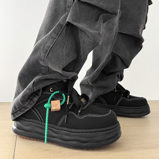 空军板鞋 新款 女内增高8CM厚底鞋 子丑萌大头鞋 三寻 百搭面包鞋 春季