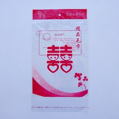 10元100个包邮装一条毛巾包装塑料袋结婚回礼品红事OPP自粘自封袋