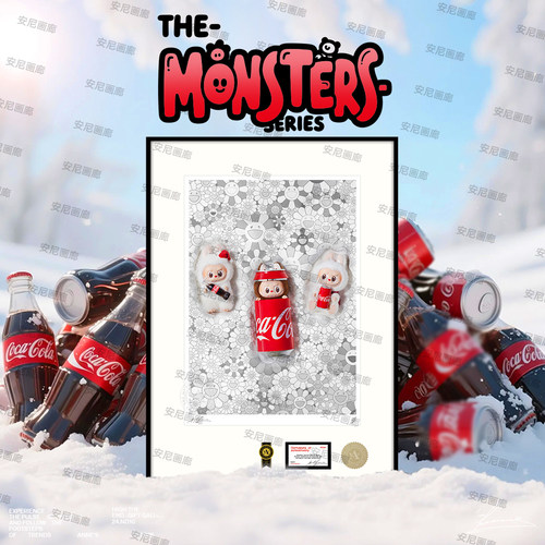 LABUBU THE MONSTERS可口可乐系列拉布布潮流网红装饰画安尼画廊