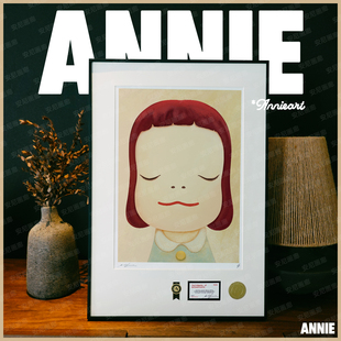 安尼画廊网红装饰画奈良美智娃娃日式挂画文艺女孩房卧室挂画版画